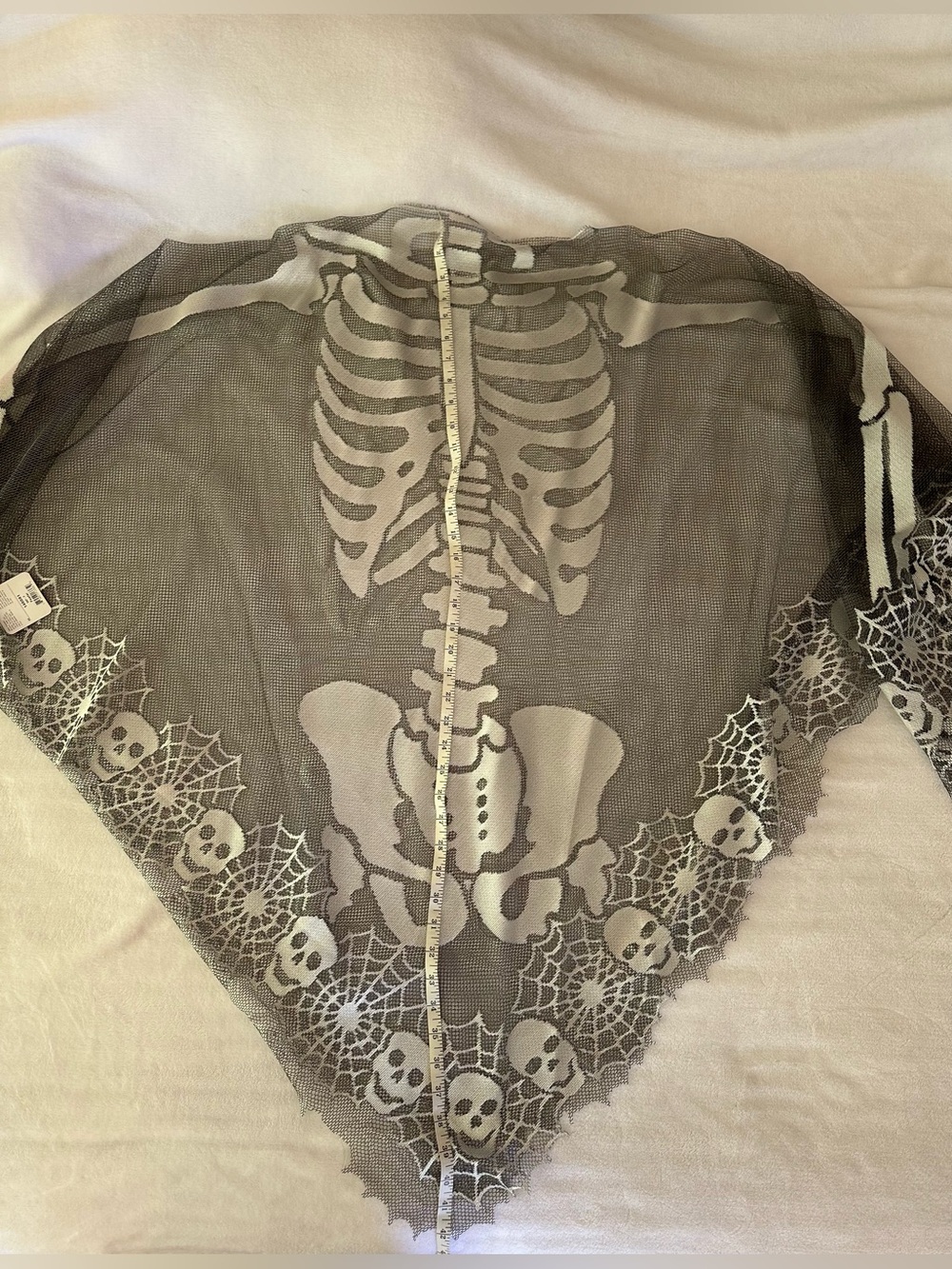 Halloween - lace skeleton poncho - never worn